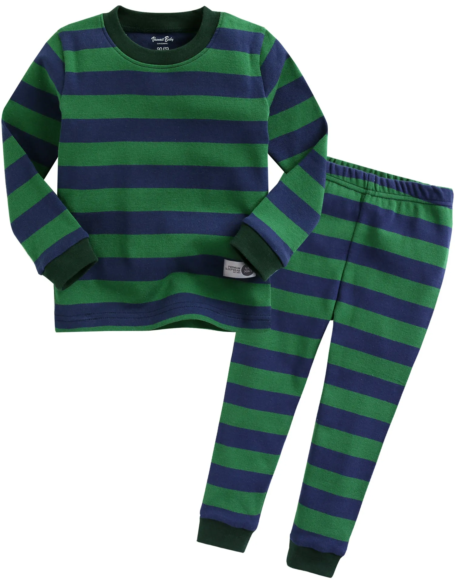 Stripe Magic Navy Green Long Sleeve Pajama