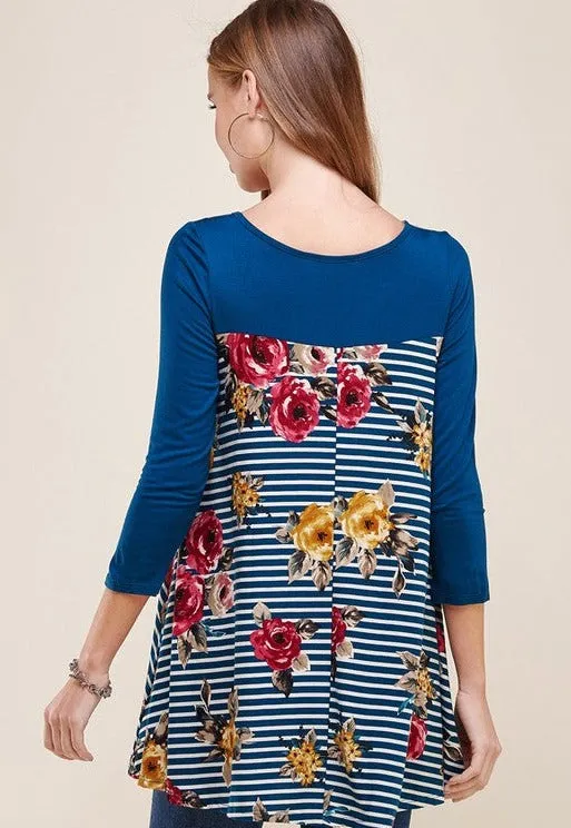 Stripes Are Nice Teal Tunic