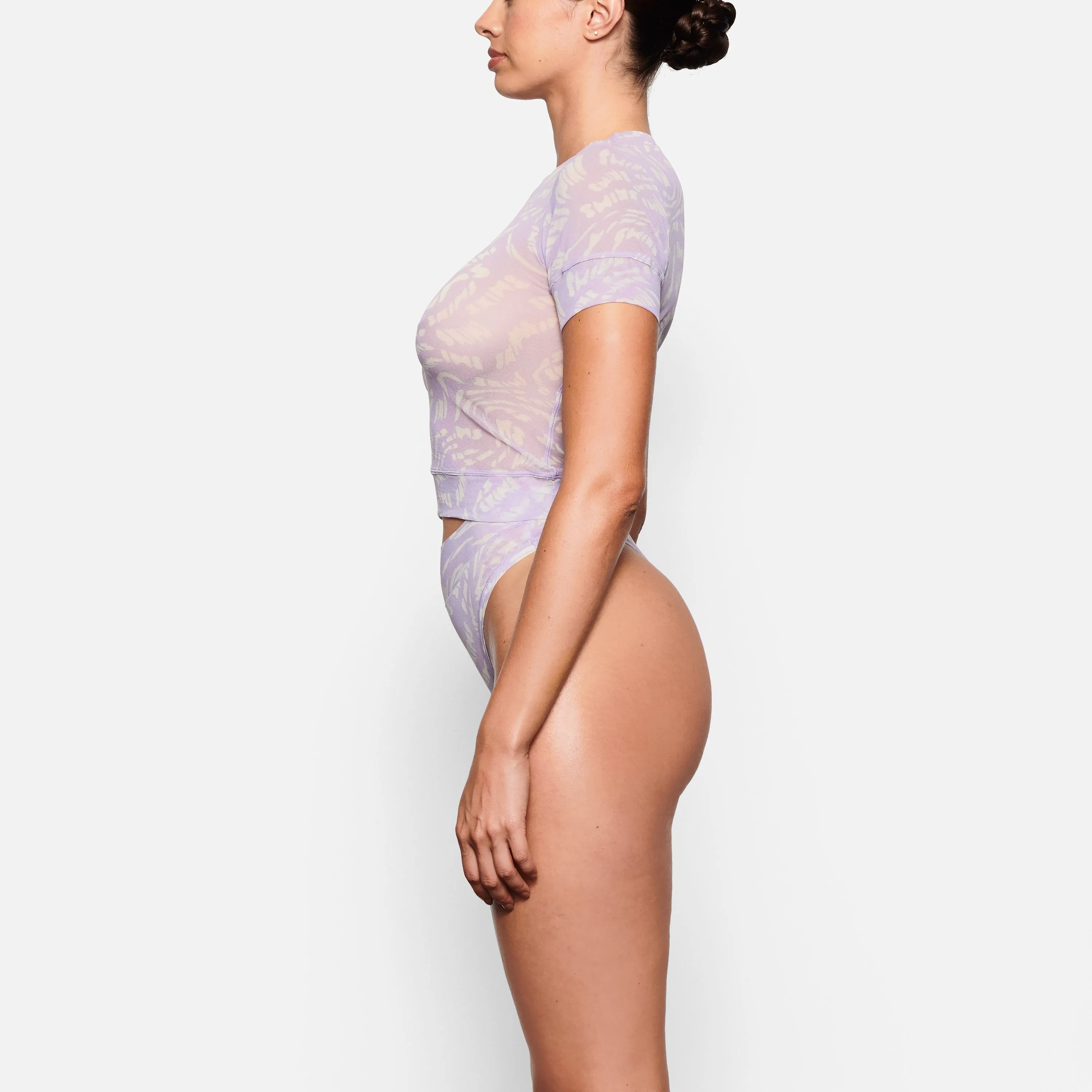 SUMMER MESH T-SHIRT | LILAC SWIRL