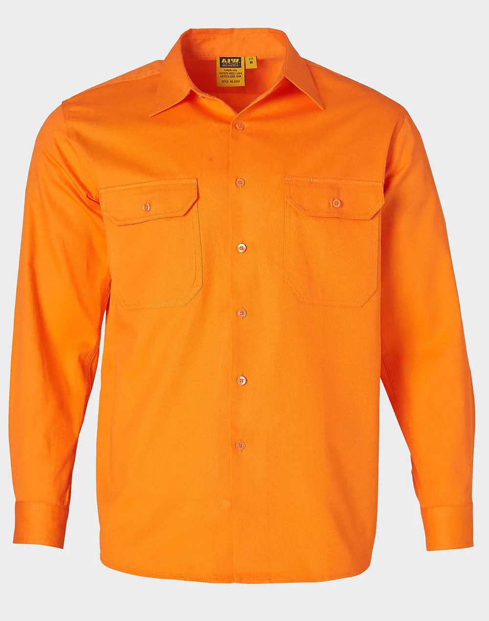 [SW51] Men's Hi-Vis L/S Drill Shirt