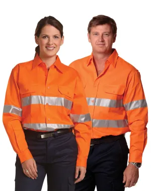 [SW52] Men's Hi-Vis L/S Drill Shirt With 3M Tapes
