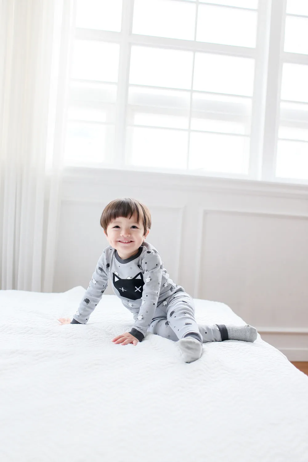 Swing Cat Grey Long Sleeve Pajama