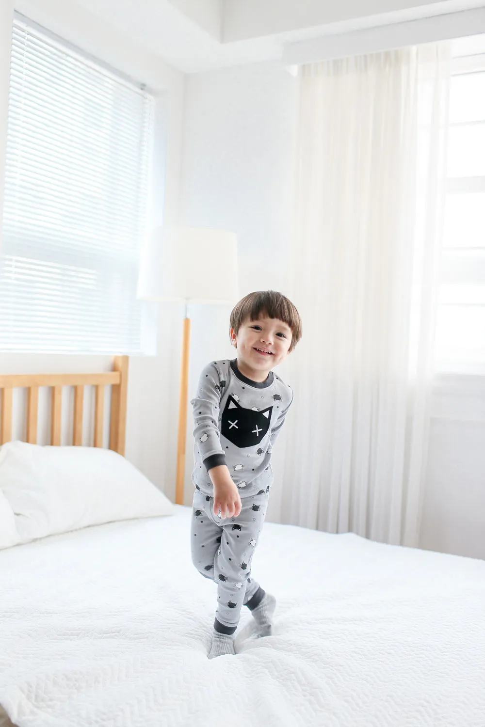 Swing Cat Grey Long Sleeve Pajama