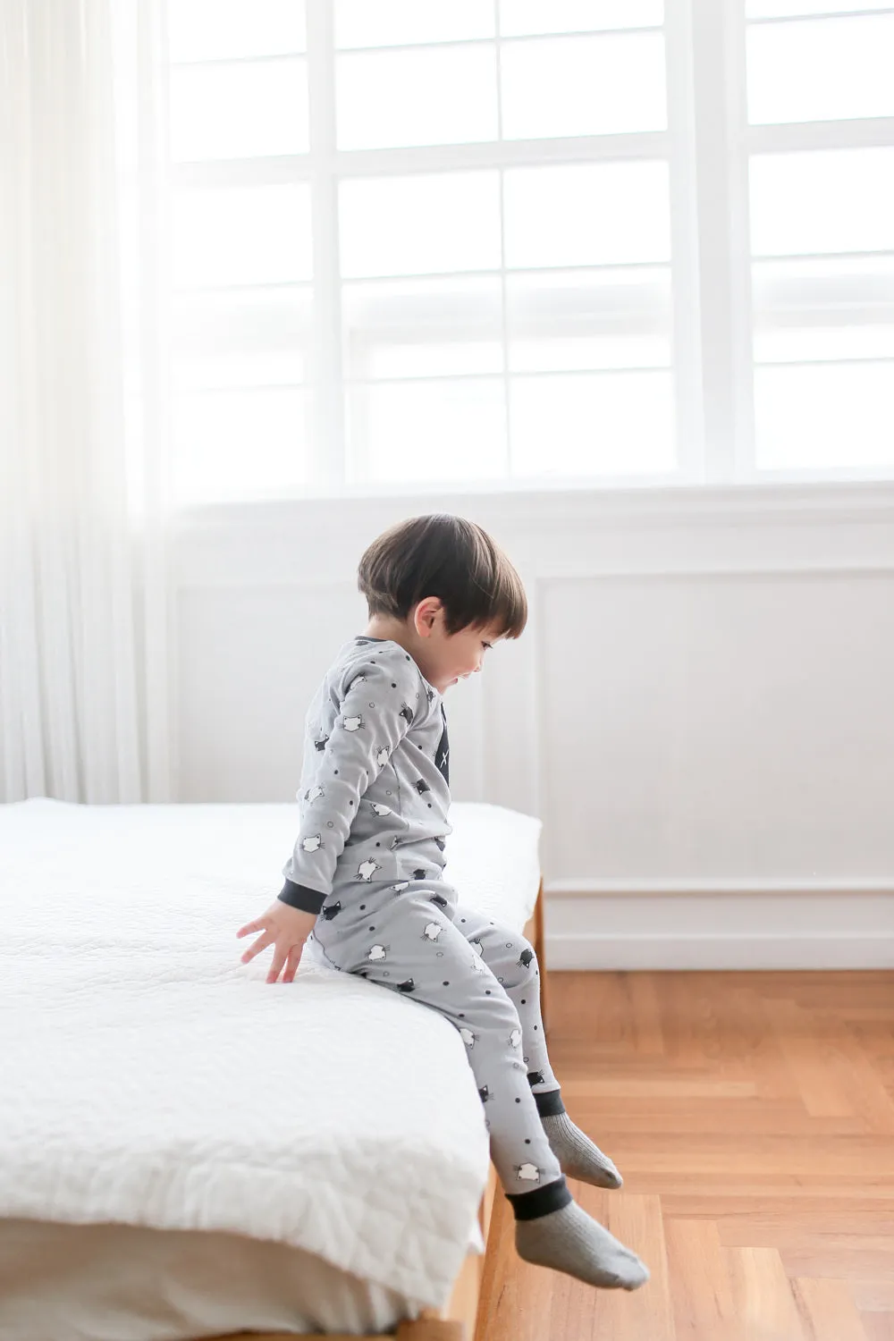 Swing Cat Grey Long Sleeve Pajama