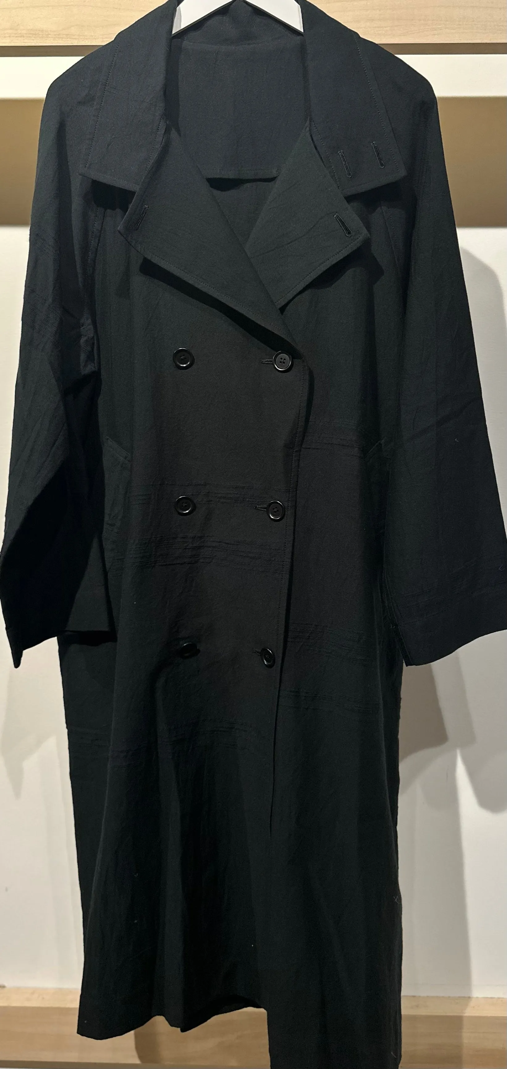 Tamaki-Niime Cotton Trench Coat-Gender Free Love