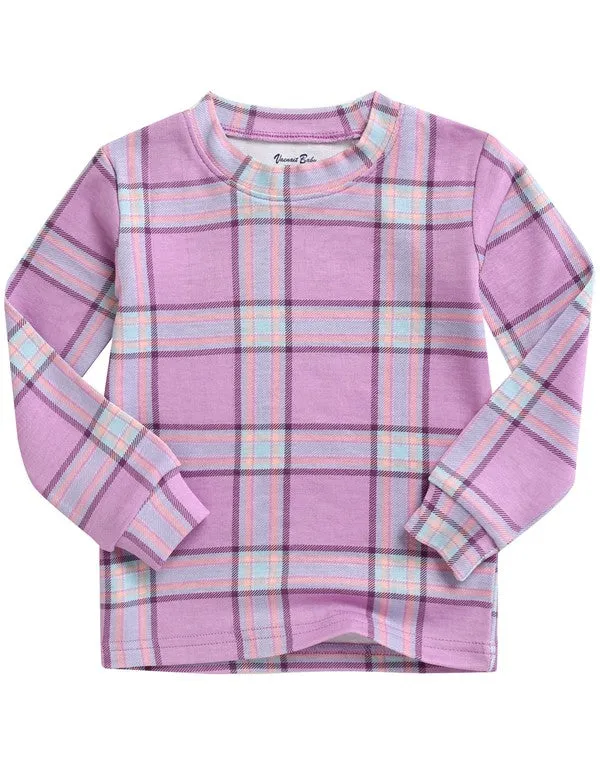Tartan Check Purple Long Sleeve Pajama