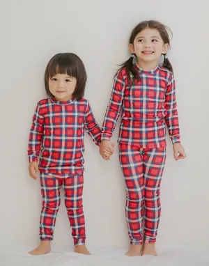 Tartan Check Red Long Sleeve Pajama