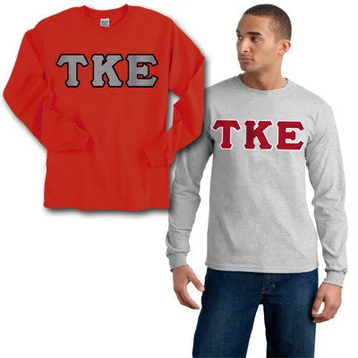 Tau Kappa Epsilon Long-Sleeve Shirt, 2-Pack Bundle Deal - Gildan 2400 - TWILL