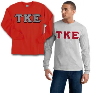 Tau Kappa Epsilon Long-Sleeve Shirt, 2-Pack Bundle Deal - Gildan 2400 - TWILL