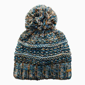Teal Marled Pompom Kids’ Beanie