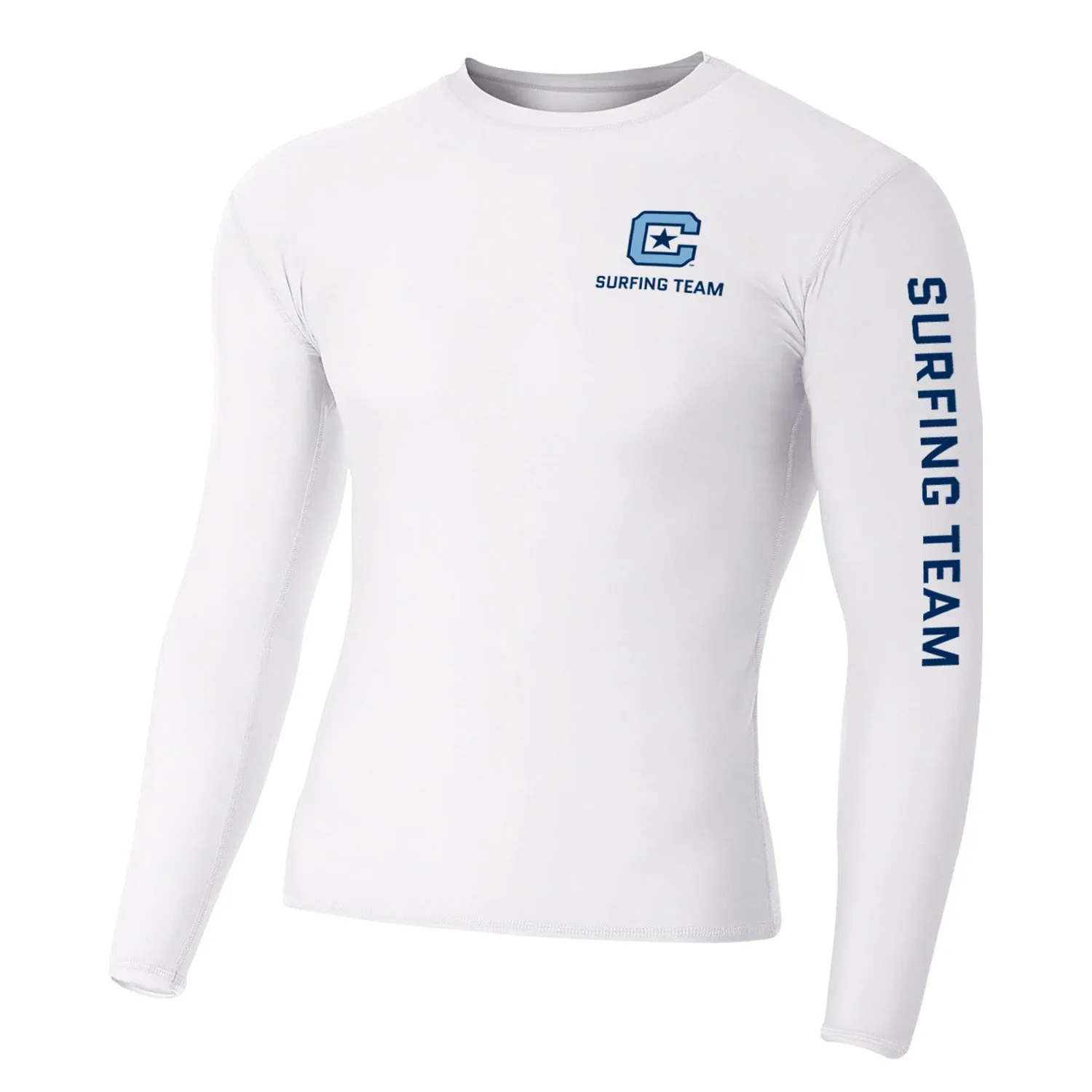 The Citadel, C Star, Club Sports - Surfing Team, A4 Adult Polyester Spandex Long Sleeve Compression T-Shirt