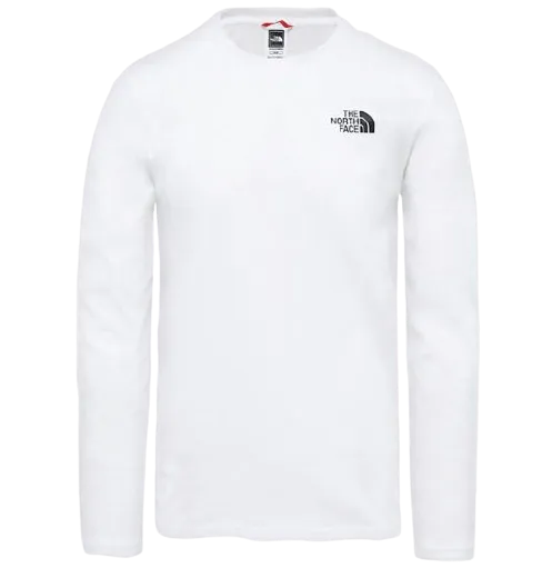 The North Face Easy Tee  Men Lifestyle Long Sleeve White/Black