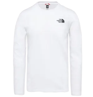 The North Face Easy Tee  Men Lifestyle Long Sleeve White/Black