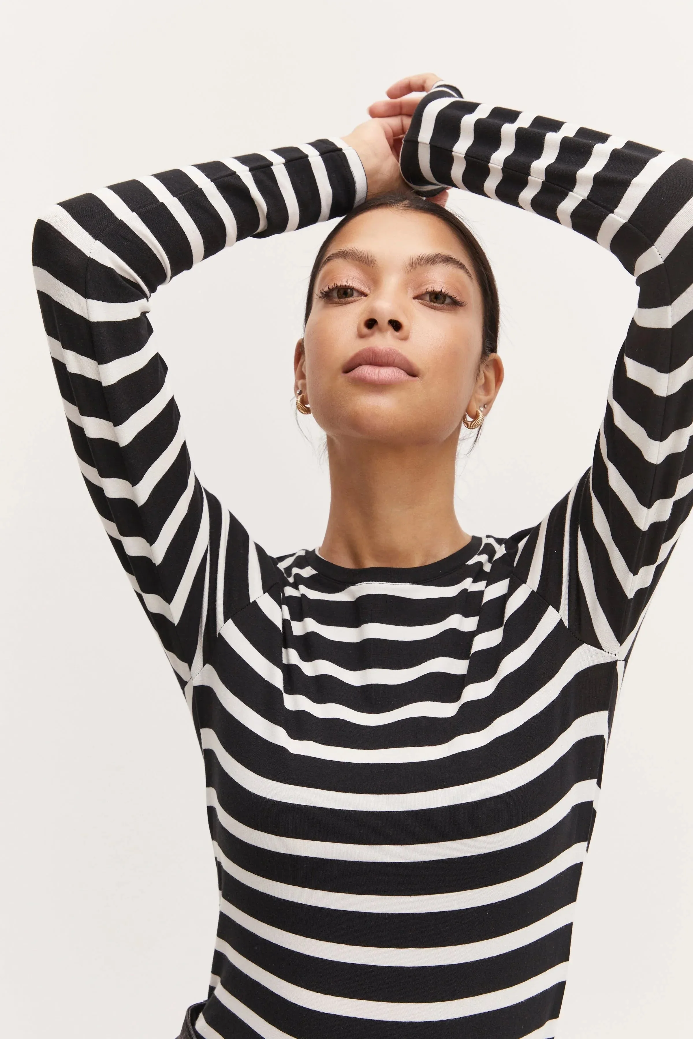 The Pamila Stripe Long Sleeve - Off White Mix