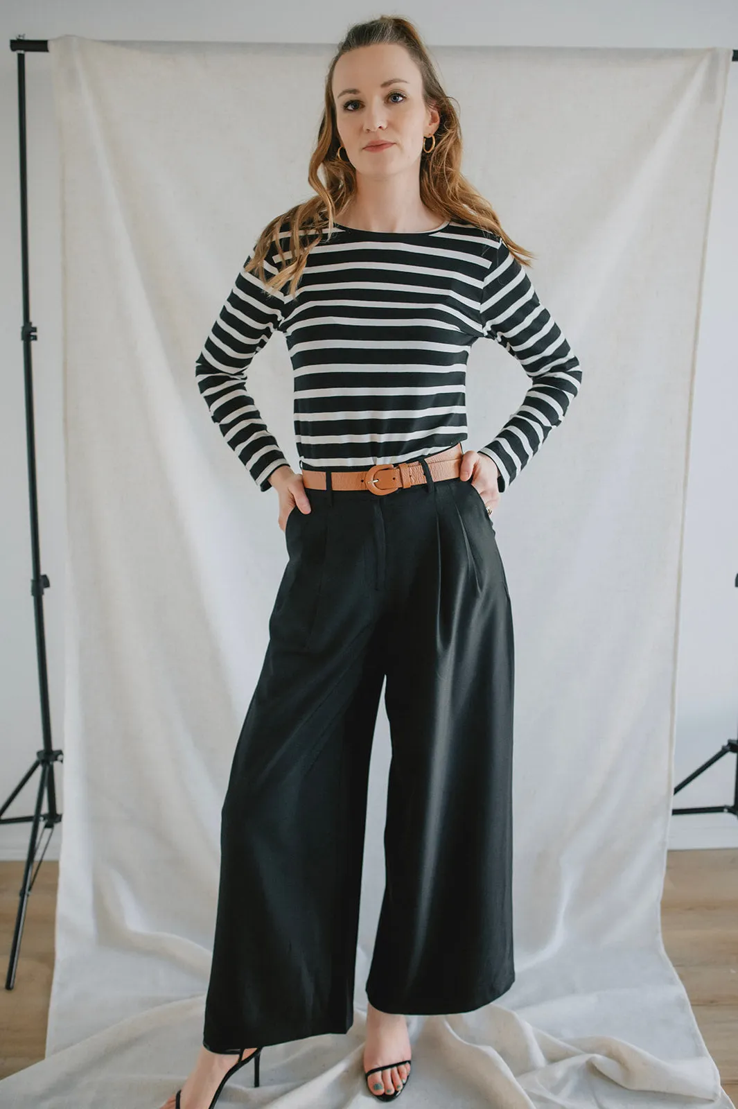 The Pamila Stripe Long Sleeve - Off White Mix