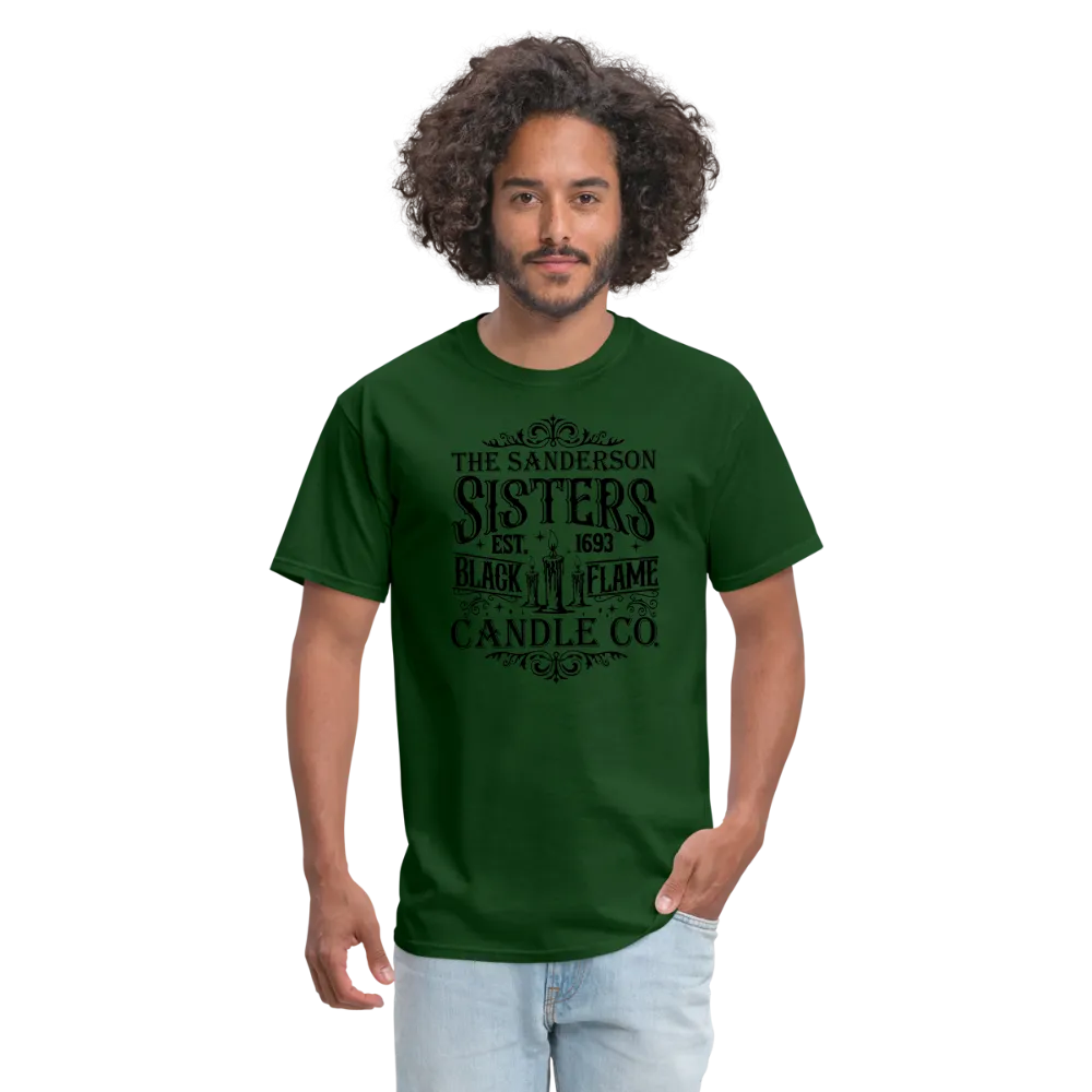 The Sanderson Sisters Black Flame Candle Co. T-Shirt (Halloween)