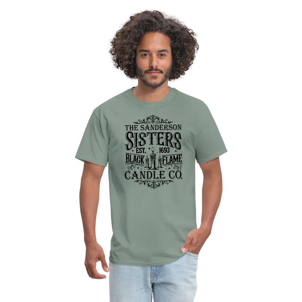 The Sanderson Sisters Black Flame Candle Co. T-Shirt (Halloween)