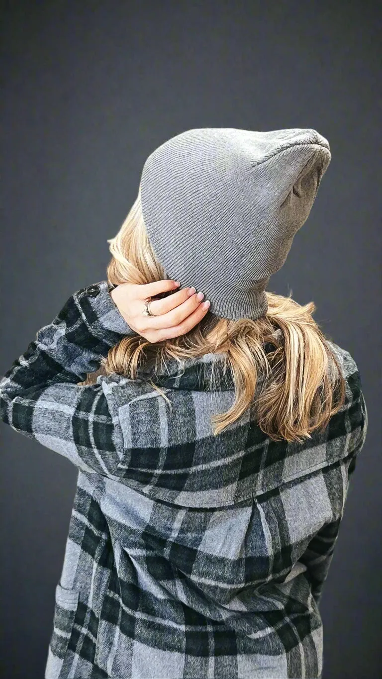 Theo Knit Beanie Hat: Grey *SALE*