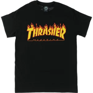 Thrasher Flame Logo Black XXL T-Shirt