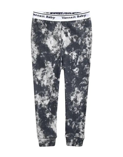 Tie Dye Charcoal Long Sleeve Pajama