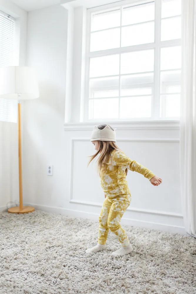 Tie Dye Mustard Long Sleeve Pajama