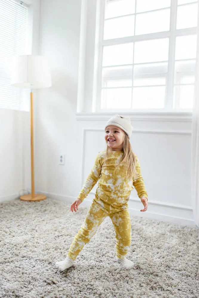 Tie Dye Mustard Long Sleeve Pajama