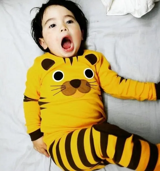 Tie Tiger Long Sleeve Pajama