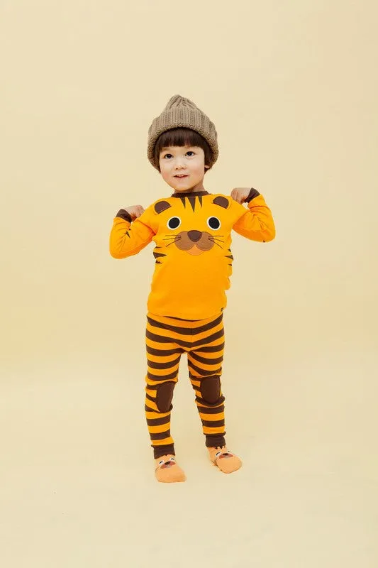 Tie Tiger Long Sleeve Pajama