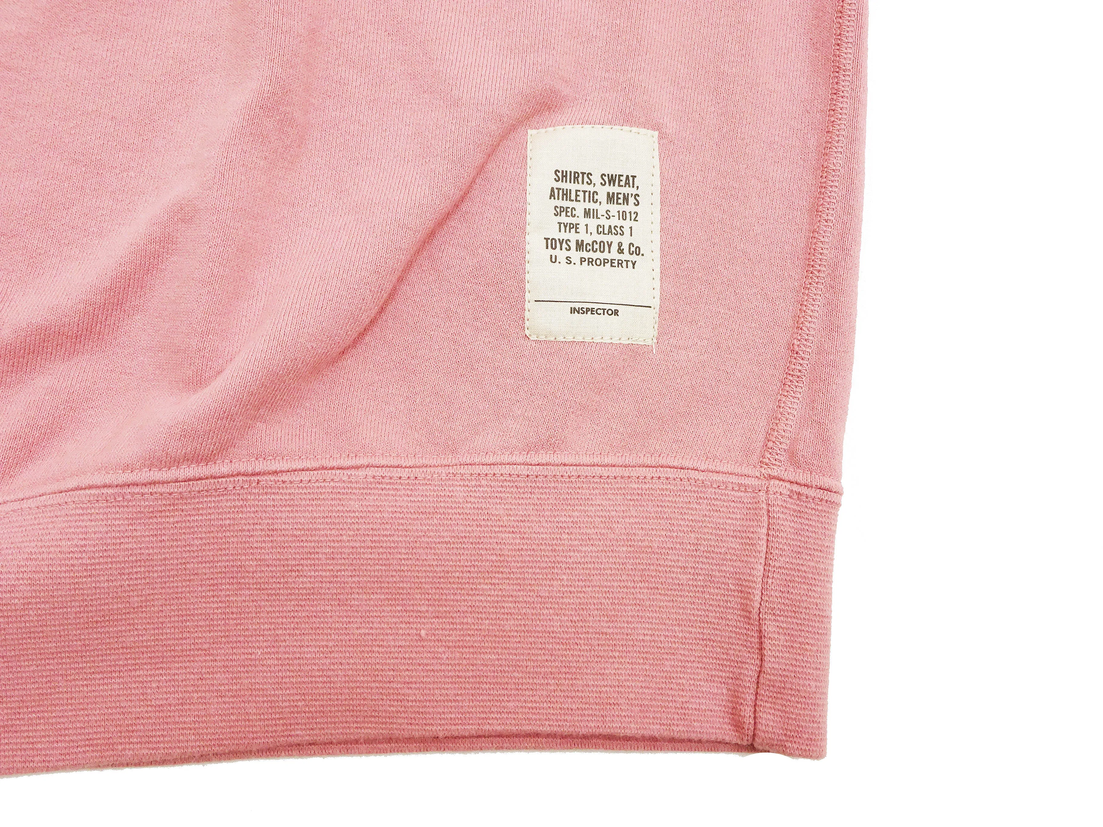 TOYS McCOY Short Sleeve Sweatshirt Men's Astronaut Snoopy Graphic French Terry Fabric Tee Shirt TMC2421 091 Faded-Pink