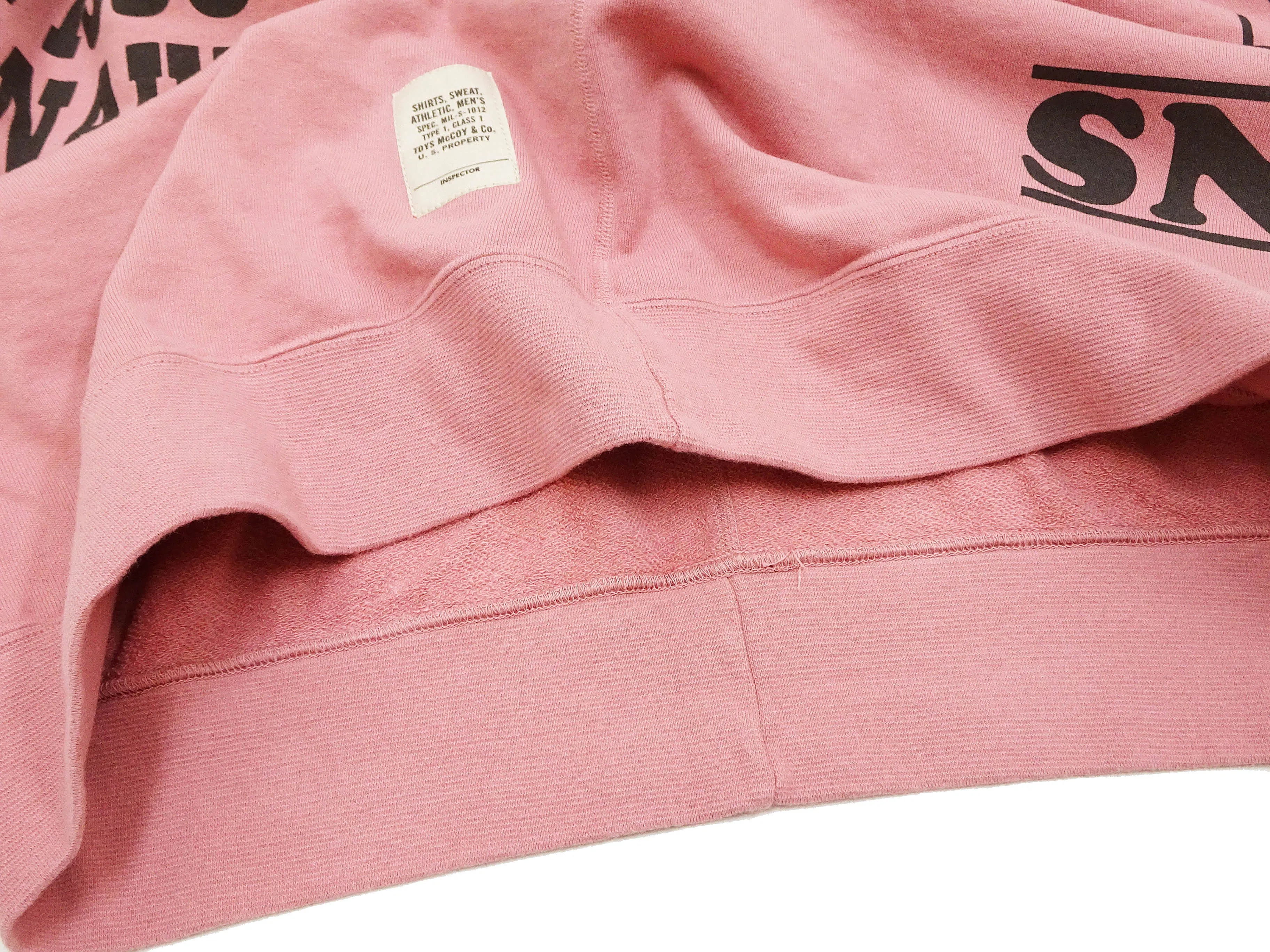 TOYS McCOY Short Sleeve Sweatshirt Men's Astronaut Snoopy Graphic French Terry Fabric Tee Shirt TMC2421 091 Faded-Pink
