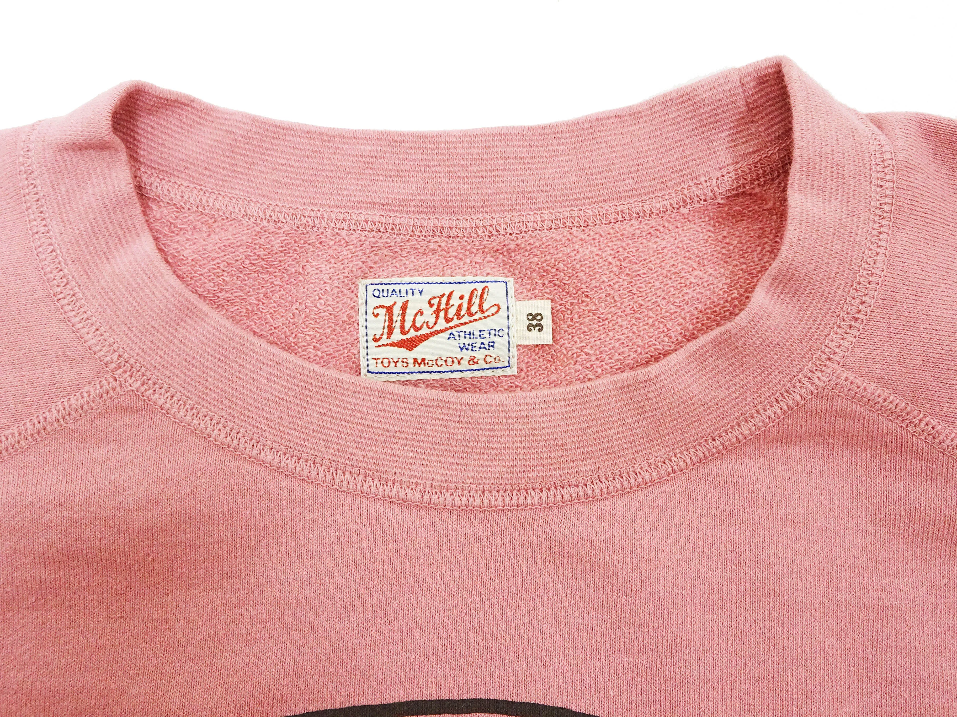 TOYS McCOY Short Sleeve Sweatshirt Men's Astronaut Snoopy Graphic French Terry Fabric Tee Shirt TMC2421 091 Faded-Pink