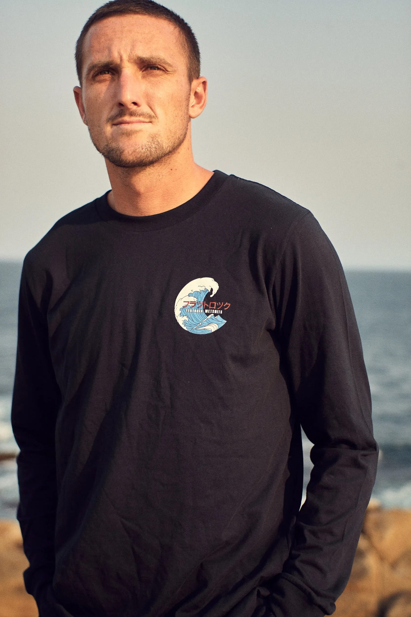 Tozai Tee - Navy Blue, Long Sleeve