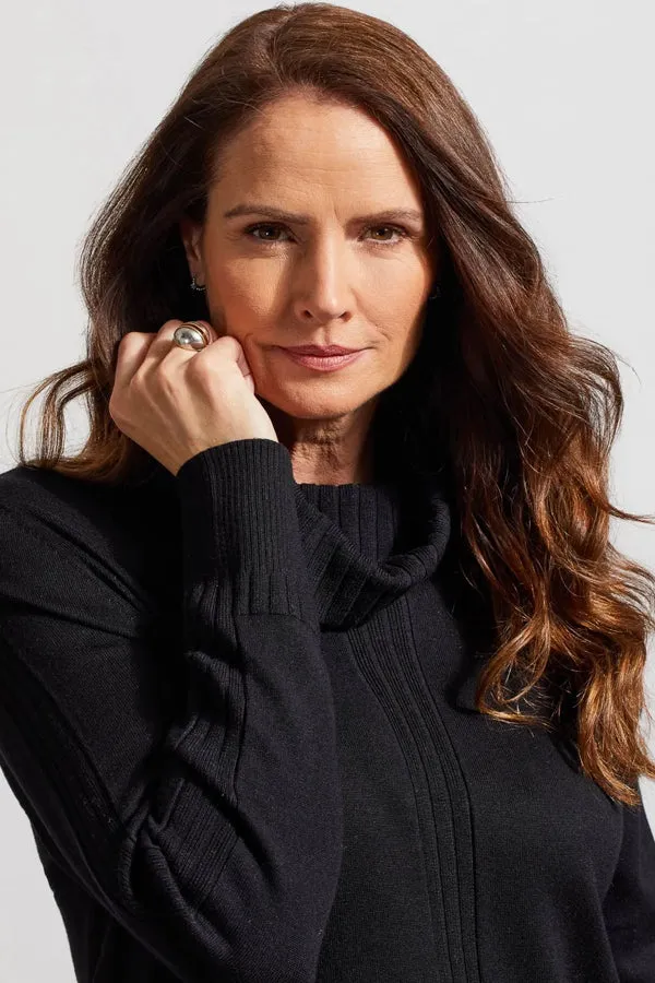 Tribal Cowl Neck Tunic Sweater