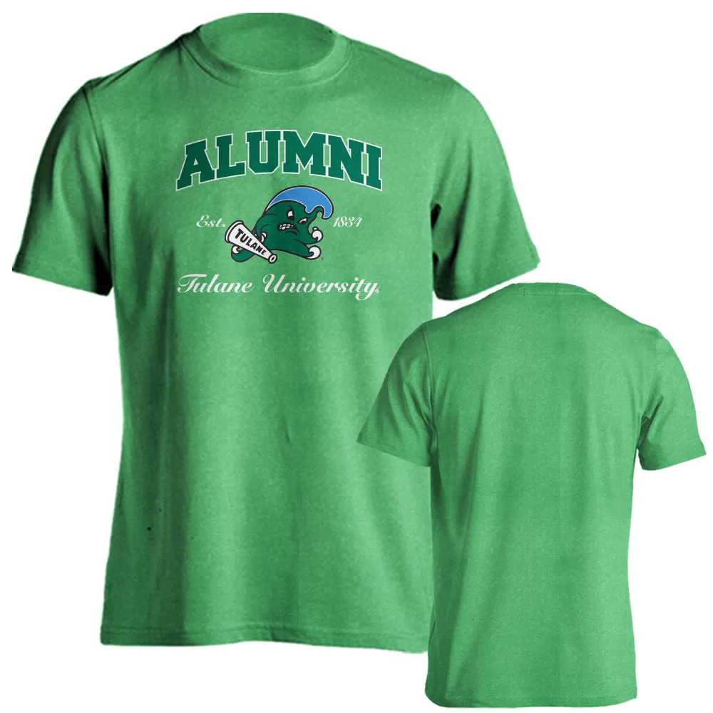 Tulane University Green Wave Tulane Alum Alumni Logo Tee Short Sleeve T-Shirt