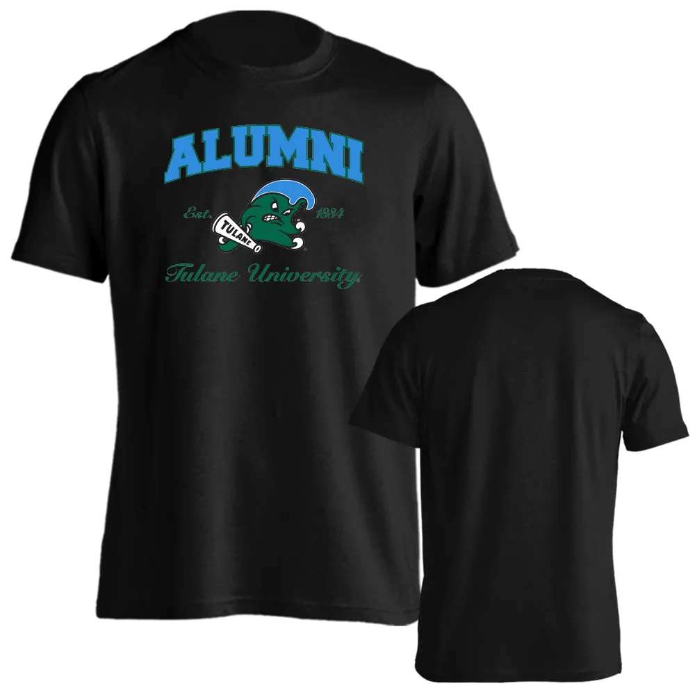 Tulane University Green Wave Tulane Alum Alumni Logo Tee Short Sleeve T-Shirt