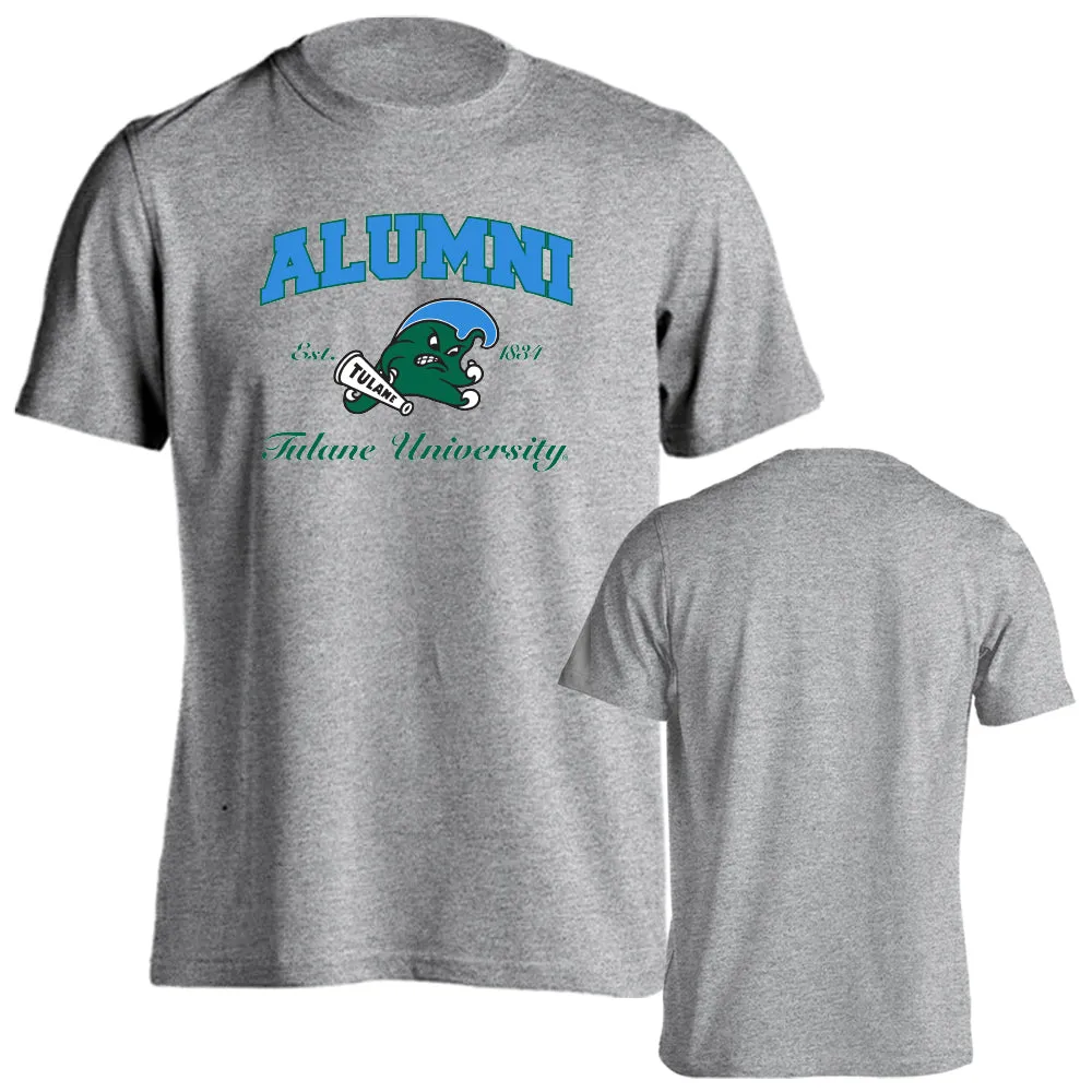 Tulane University Green Wave Tulane Alum Alumni Logo Tee Short Sleeve T-Shirt