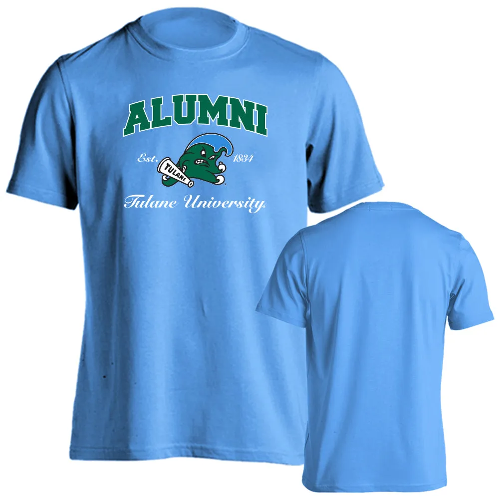Tulane University Green Wave Tulane Alum Alumni Logo Tee Short Sleeve T-Shirt