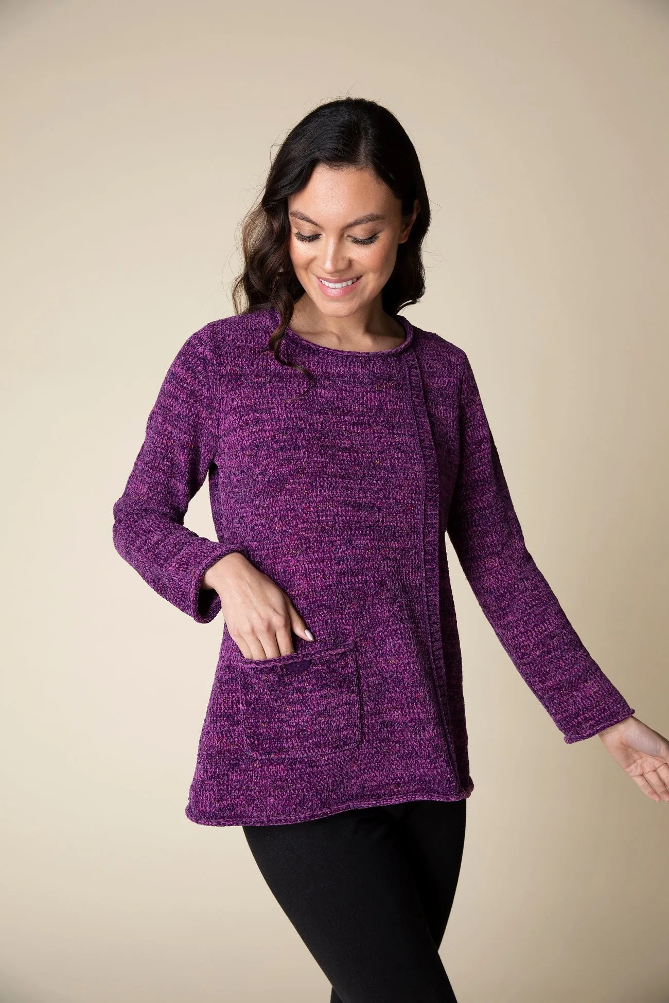 Tweedy Chenille Swing Tunic
