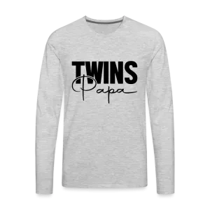 Twins Papa Premium Men's Long Sleeve Shirt