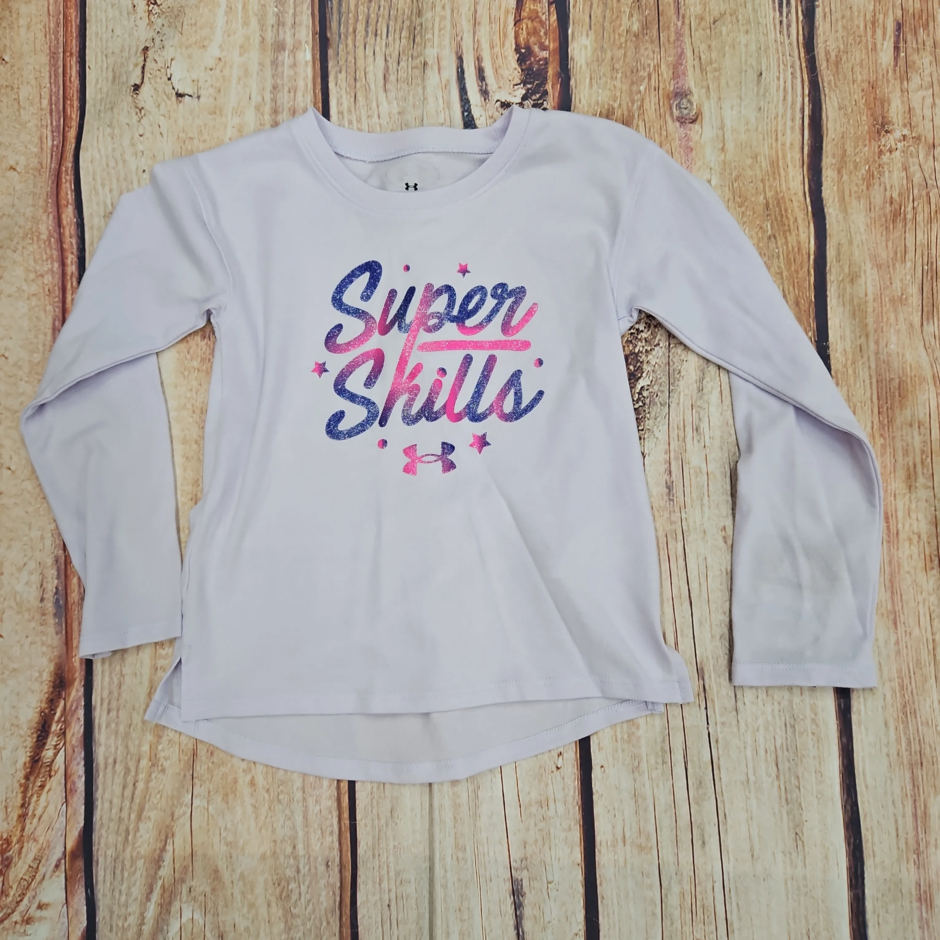 UA GIRLS OMBRE SUPER SKILLS VIOLET VOID LONG SLEEVE