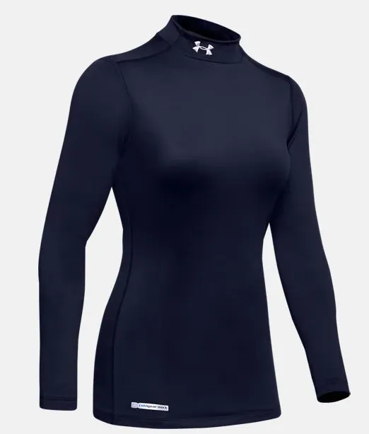 UA Women's ColdGear Fitted Mock Neck Shirt