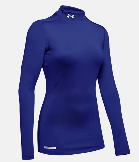 UA Women's ColdGear Fitted Mock Neck Shirt