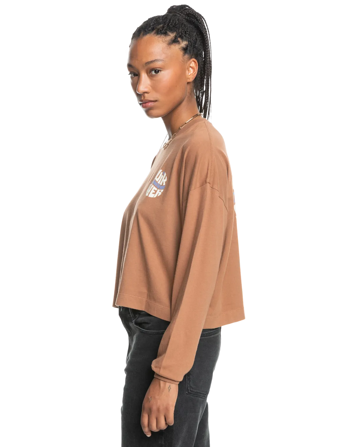 Uni Oversized Long Sleeve T-Shirt in Rawhide