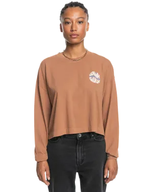 Uni Oversized Long Sleeve T-Shirt in Rawhide