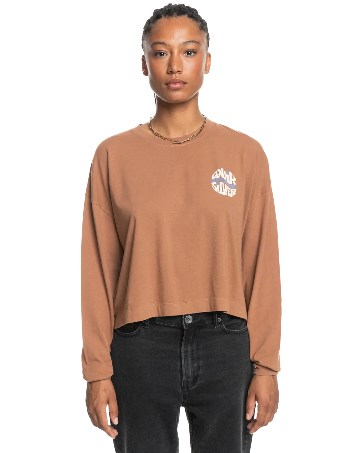 Uni Oversized Long Sleeve T-Shirt in Rawhide