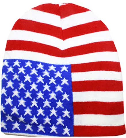unisex american flag beanie hat Case of 72