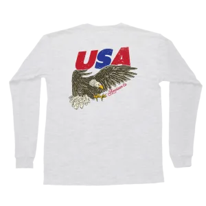 USA Eagle Long Sleeve Pocket Tee