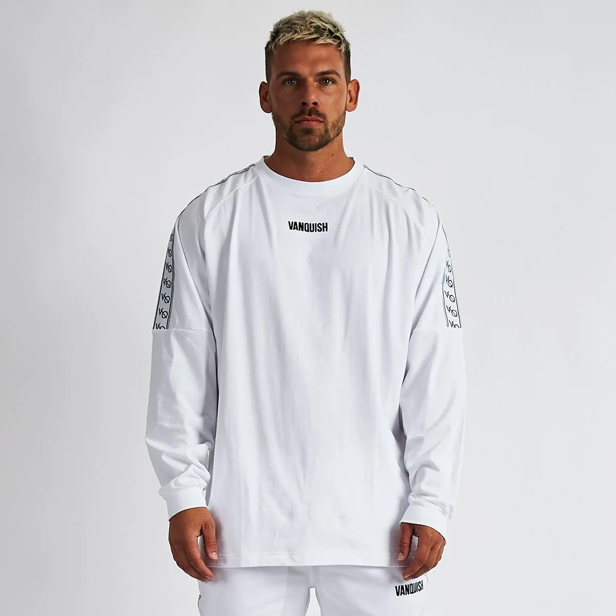 Vanquish LT v2 Men's White Oversized Long Sleeved T-Shirt