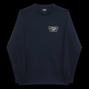Vans Full Patch Back Long Sleeve T-Shirt - Navy/Samoan Sun