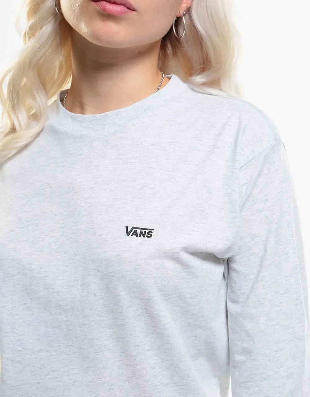 Vans Left Chest Hit L/S T-Shirt - Ash Heather/Black